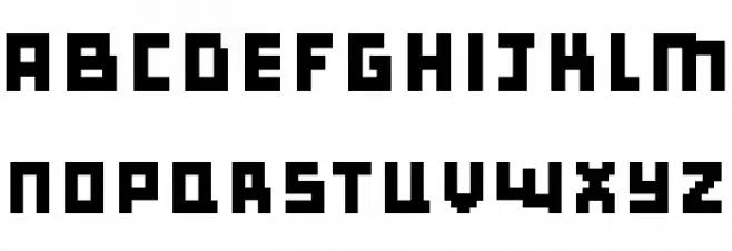 Bulky Pixels Schriftart Groß