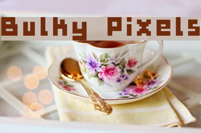 Bulky Pixels Font examples