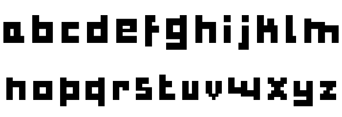 Bulky Pixels Font LOWERCASE