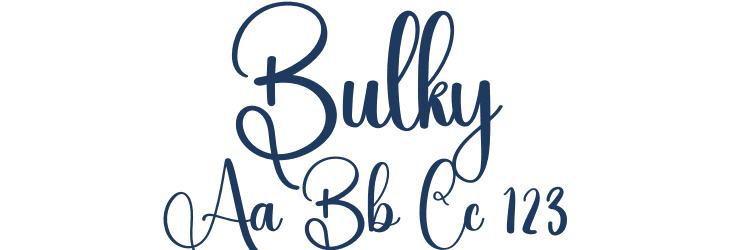 Bulky Font Preview