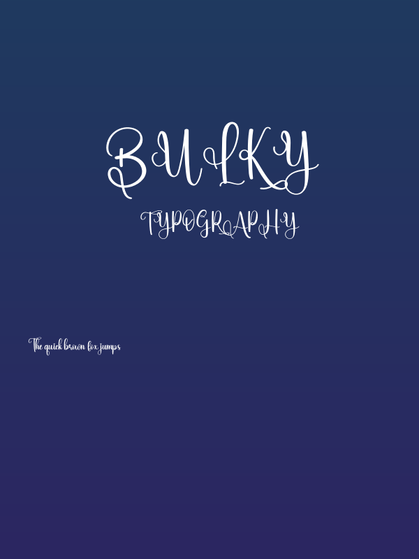 Bulky Poster