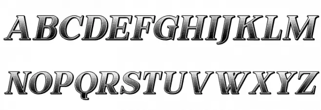 Bull Italic フォント 大文字