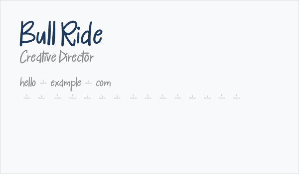 Bull Ride Business Card
