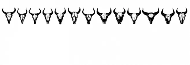 Bull Skulls Regular フォント 大文字