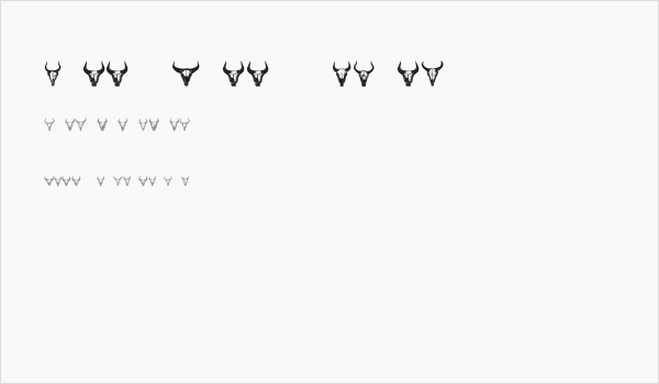 Bull Skulls Regular Business Card