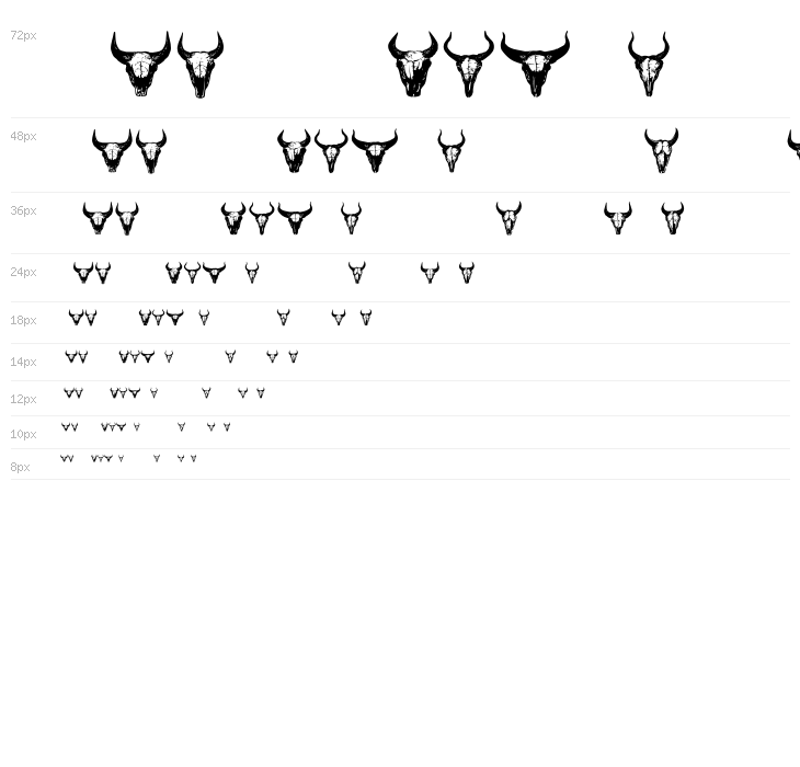 Bull Skulls Regular Waterfall