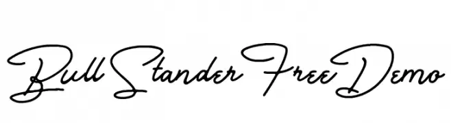 Bull Stander Free Demo  Free Fonts Download