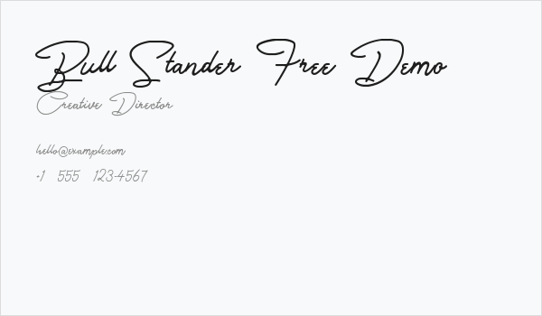 Bull Stander Free Demo Business Card