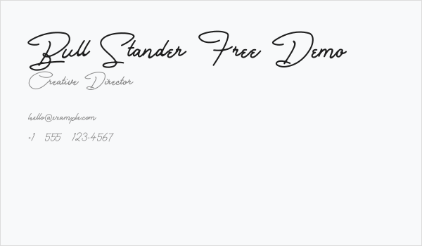 Bull Stander Free Demo Business Card
