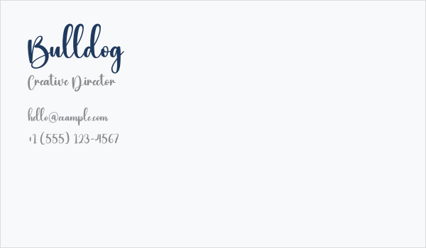 Bulldog Business Card