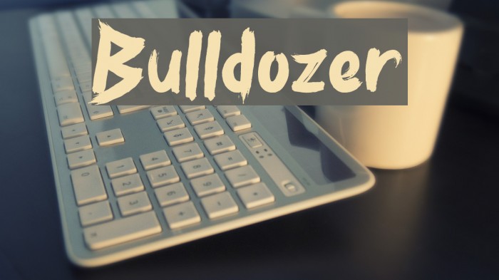 Bulldozer Font examples