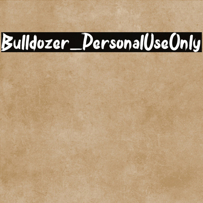 Bulldozer_PersonalUseOnly Example 1