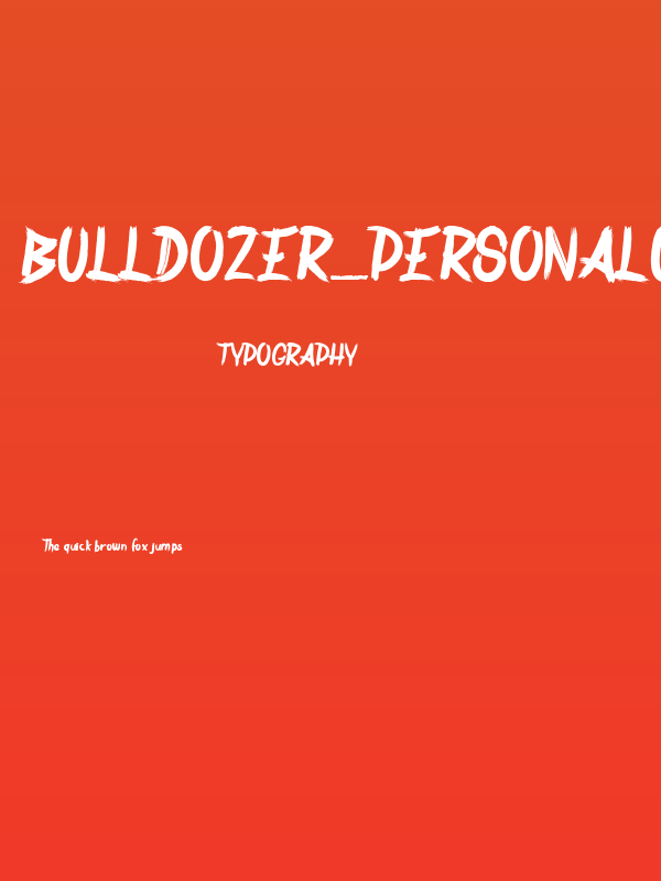 Bulldozer_PersonalUseOnly Poster