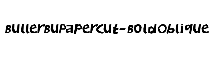 BullerBuPapercut-BoldOblique Fonte