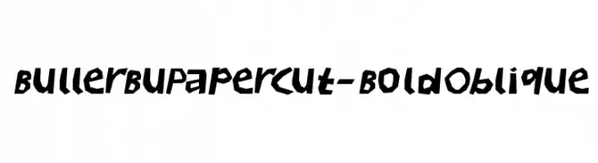 BullerBuPapercut-BoldOblique  لخطوط تنزيل