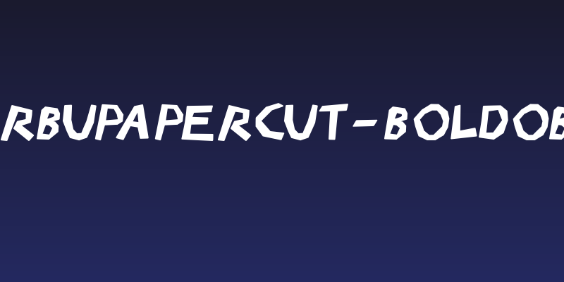 BullerBuPapercut-BoldOblique Social Header
