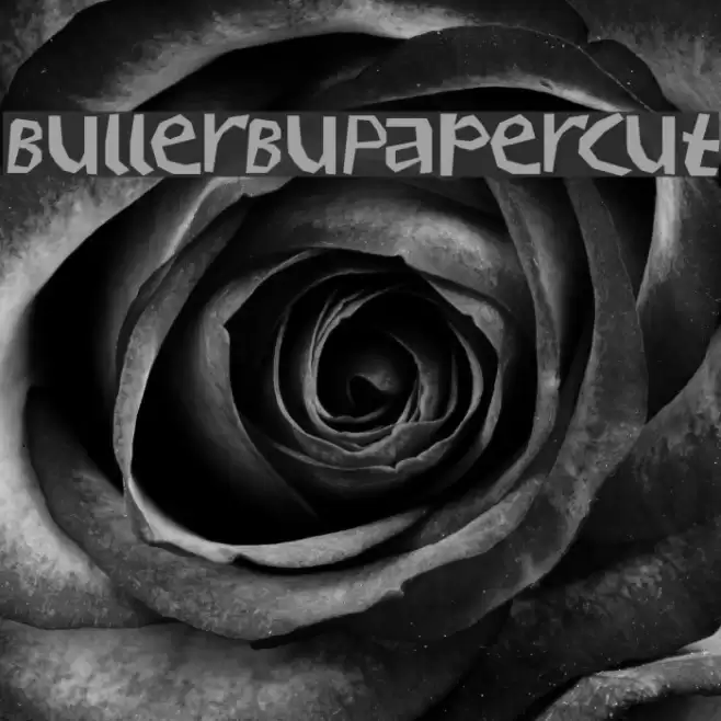 BullerBuPapercut Font examples