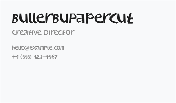 BullerBuPapercut Business Card