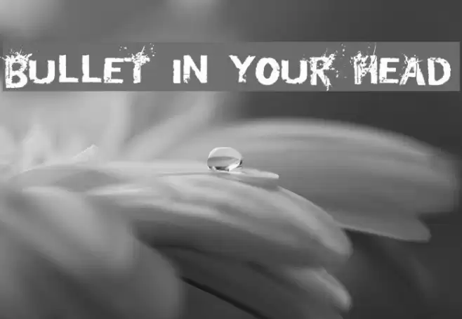 Bullet In Your Head Font examples