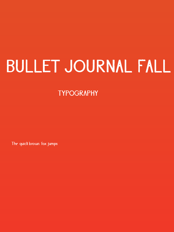 Bullet Journal Fall Poster