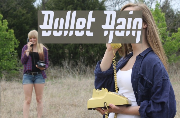 Bullet Rain Font examples
