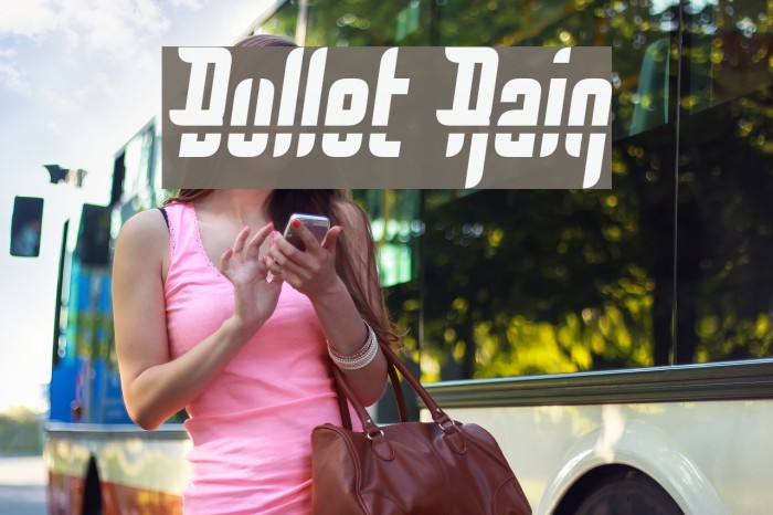 Bullet Rain Font examples
