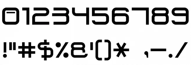 Bullet Trace 7 Solid Font OTHER CHARS