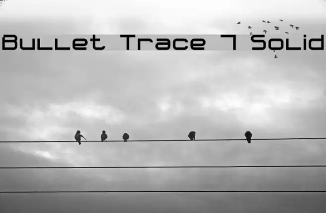 Bullet Trace 7 Solid Font examples
