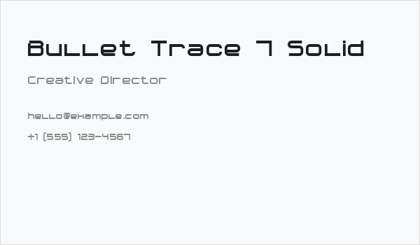 Bullet Trace 7 Solid Business Card