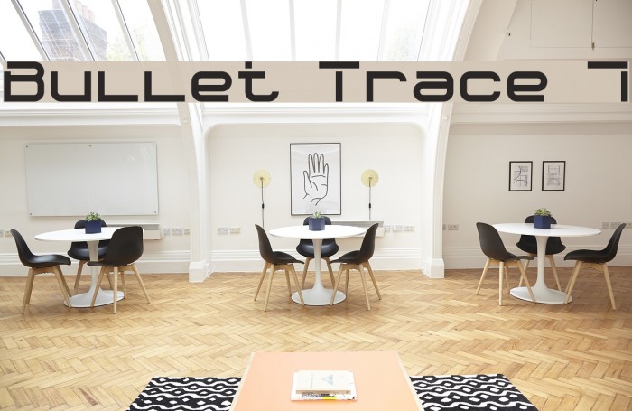 Bullet Trace 7 Font examples