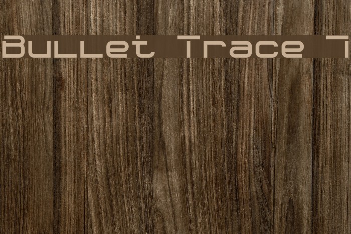 Bullet Trace 7 Font examples