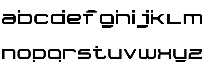Bullet Trace 7 Font LOWERCASE