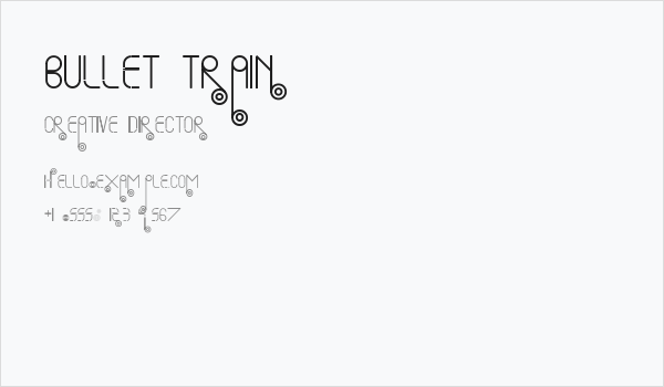 Bullet Train Business Card