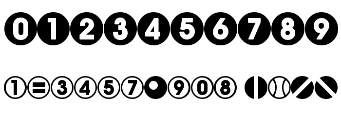 BulletBalls AOE Font OTHER CHARS