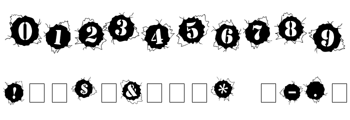 BulletHolz Font OTHER CHARS