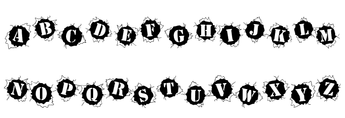 BulletHolz Font LOWERCASE