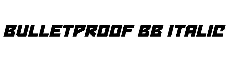 Bulletproof BB Italic  フリーフォントのダウンロード