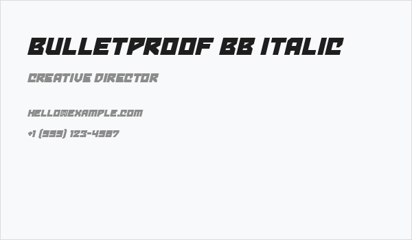 Bulletproof BB Italic Business Card