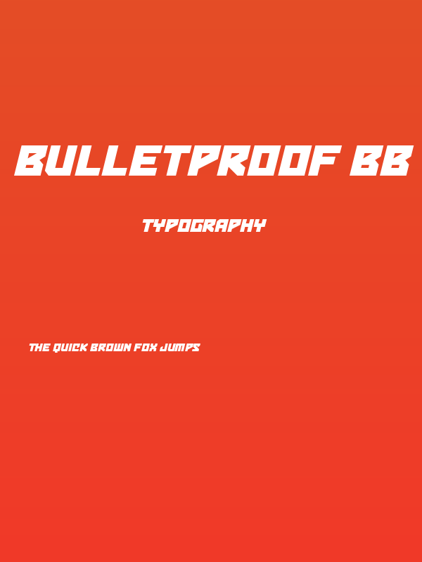 Bulletproof BB Italic Poster