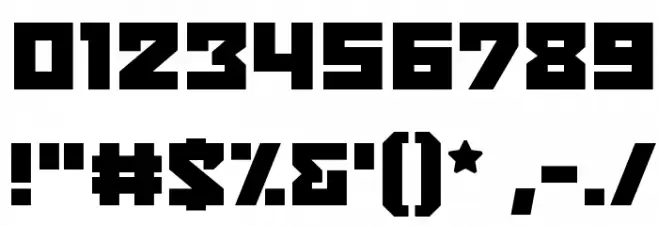 Bulletproof BB Font OTHER CHARS