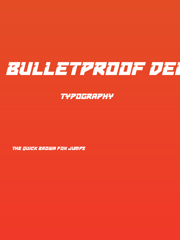 Bulletproof Deco BB Italic Poster