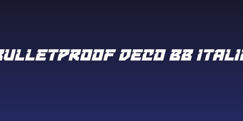 Bulletproof Deco BB Italic Social Header