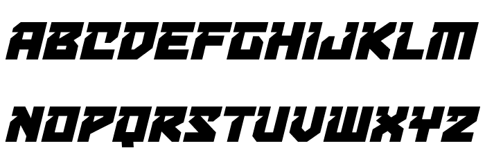 Bulletproof Deco BB Italic Font LOWERCASE