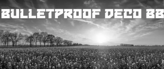 Bulletproof Deco BB Font examples