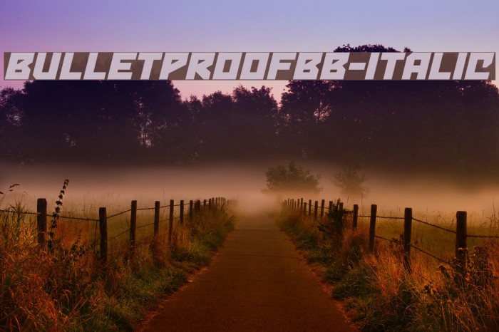 BulletproofBB-Italic Font examples