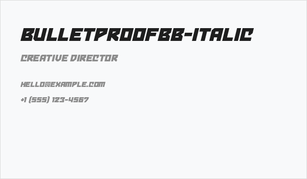 BulletproofBB-Italic Business Card