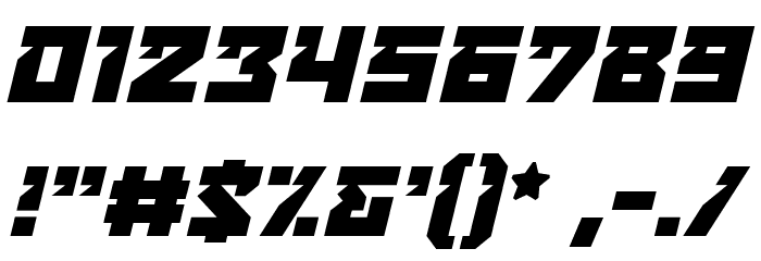 BulletproofDecoBB-Italic Font OTHER CHARS