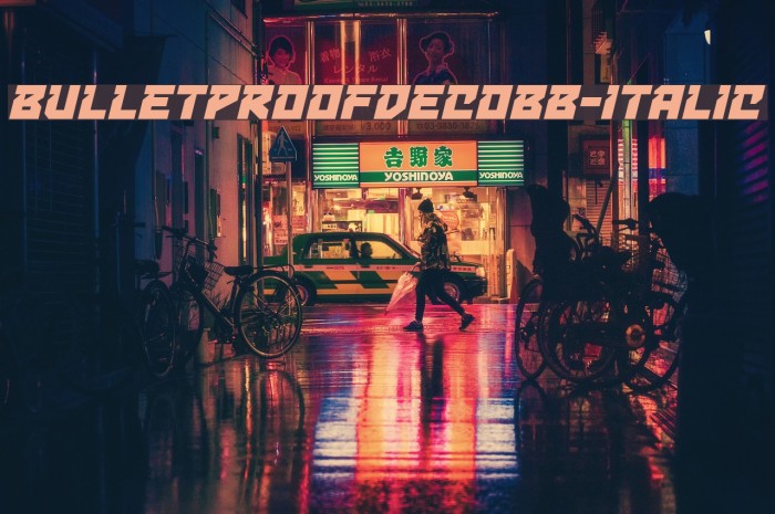 BulletproofDecoBB-Italic Font examples