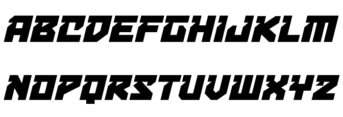 BulletproofDecoBB-Italic Font LOWERCASE