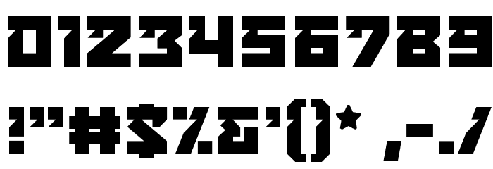BulletproofDecoBB Font OTHER CHARS
